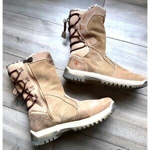 Santana Canada Waterproof Winter Snow Boots Zip Up Suede Mayer 2 Womens 9/40